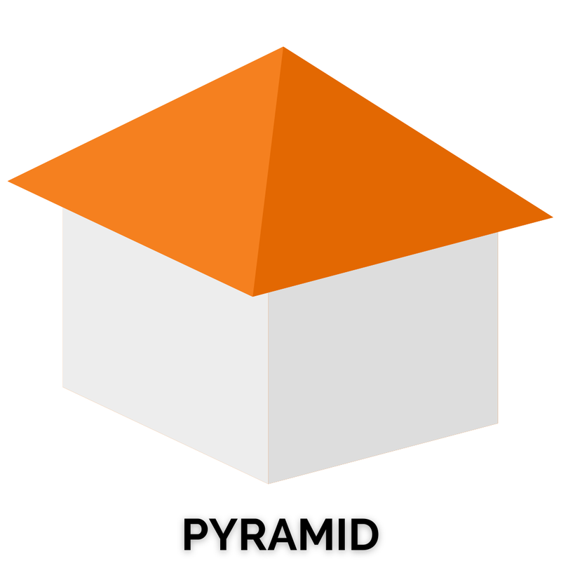 pyramid style roof