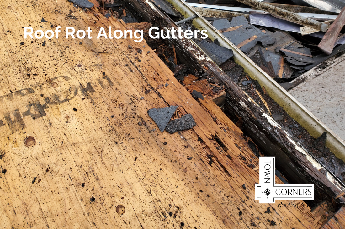 roof rot along gutters